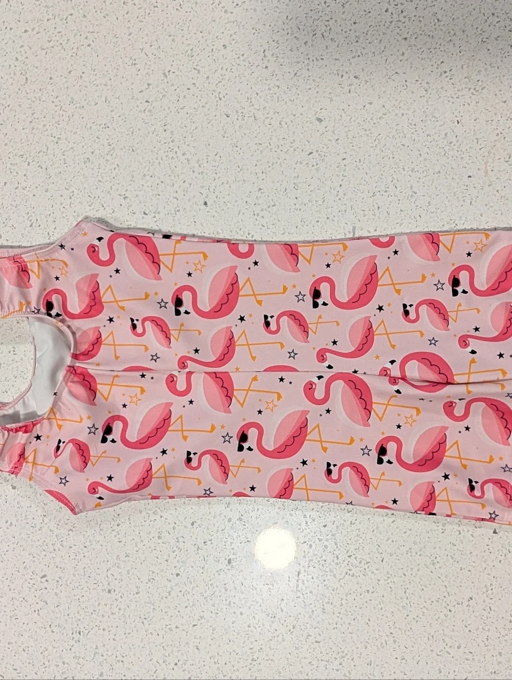 TINY TODDLER Destira Gymnastics Dance Leotard XXS Small 2XS UNITARD Flamingos - Picture 3 of 5